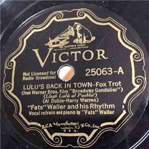 "Fats" Waller And His Rhythm - Lulu's Back In Town / Sweet And Slow download free