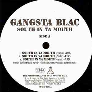 Gangsta Blac - South In Ya Mouth / Giddy Up Bout Ya Hog download free
