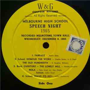 No Artist - Melbourne High School Speech Night 1965 download free